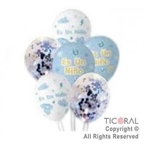 SET DE GLOBOS ES UN NIO 6 UNIDADES X 1